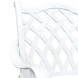 Garden Table Set 3 pcs White Cast Aluminium 3334734