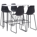 5 Piece Bar Set Plastic Black 279874