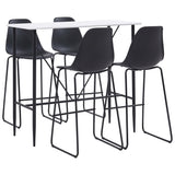5 Piece Bar Set Plastic Black 279874