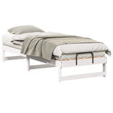 Bed Frame White 80 x 210 cm Solid Pine Wood 873158