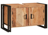 Sink cabinet with Shelf Brown 71 x 33 x 58 cm Solid Acacia Wood 4102767