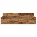 Bed Frame with Headboard Old wood 200 x 200 cm Engineered wood 3329303