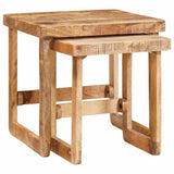 Nesting Tables 2 pcs Brown 46 x 46 x 45 cm Solid Mango Wood 4104557