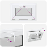Tilt Basement Window RISOR 60 x 45 cm PVC and Clear Plain Glass 42047796
