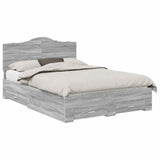 Bed Frame with Drawer Grey Sonoma 150 x 200 cm Engineered Wood 3413592