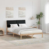 Bed frame Brown and black 140 x 200 cm Solid pine wood 878746