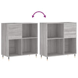 Record Cabinet Grey Sonoma 84.5x38x89 cm Engineered Wood 831770