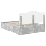 Bed Frame Concrete Grey 150 x 200 cm Engineered Wood 3413590