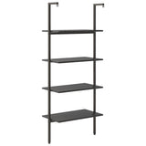 4-Tier Leaning Shelf Black 64x35x152.5 cm 336384