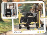 One-Click Foldable Pet Stroller, with Universal Wheels, Shock absorber, for Medium and Large Dogs T3398P349600
