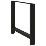 Dining Table Legs Black 2 pcs 90x cm Steel 4013316