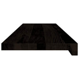 Stair Treads 16 pcs Brown Black 90x25x2 cm Solid Wood Oak 3283051
