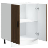 Kitchen Base Cabinet "Porto" Brown Oak Engineered Wood 853924
