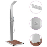 Outdoor Shower with Tray WPC Stainless Steel 3051287