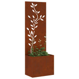 Garden Privacy Screen Rusty 50 x 32 x 150 cm Weathering steel 876482