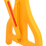 Folding Traffic Barrier Yellow and Black 250x38x96 cm 150988