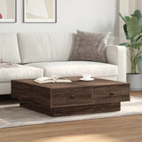 Coffee Table Brown oak 90x90x28 cm Engineered Wood 848093