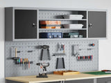 Tool Cabinet Set with Shelf 4 pcs Black Powder-Coated Steel 3321406