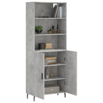 Highboard Concrete Grey 69.5x34x180 cm Engineered Wood 3189273