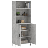 Highboard Concrete Grey 69.5x34x180 cm Engineered Wood 3189273