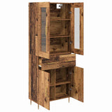 Highboard with Drawer 2 pcs Old Wood Engineered Wood 3415826
