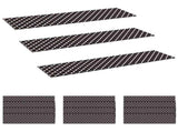 Stair Mats 15 pcs 76 x 20 cm Black and White Polyester 42054627