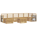 Outdoor Sofa Set 8 pcs White 59 x 59 x 37 cm Solid Acacia Wood 3392244