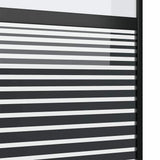 Glass Door Striped Black 90 x 2 x 205 cm Aluminium 42012461