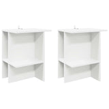 Coffee Table 2 pcs White 40 x 30 x 49 cm Engineered Wood 8001064