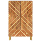 Highboard Brown and Black 60x33.5x100 cm Solid Wood Mango 356813