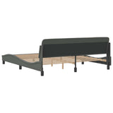 Bed Frame "Dover" Dark Grey 183x213 cm Fabric 373305