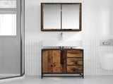 Bathroom Furniture Set with Door 2 pcs Old Wood Engineered Wood 3402459