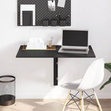 Folding Wall Table Black 100x60x56 cm Engineered Wood 342647