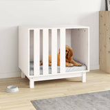 Dog House White 70x50x62 cm Solid Wood Pine 822482