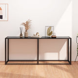Console Table Black Tempered glass, powder-coated steel Large 331683