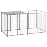 Dog Kennel Silver 2.42 m Steel 3082202