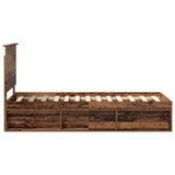 Bed Frame with Headboard Old Wood 75 x 190 cm Solid Pine Wood 3411080