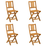with Cushion 4 pcs Natural 40 x 42 x 85 cm Solid Acacia Wood 42028101
