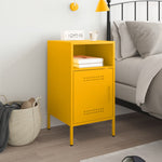 ZNTS Bedside Cabinet Mustard Yellow 36x39x68 cm Steel 843072