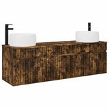 Bathroom Cabinet Set 3 pcs Smoked Oak 49 x 44.5 x 66 cm 3405772