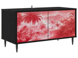 TV Cabinet AACHEN 69 x 33 x 50.5 cm Black Oak Engineered Wood 8007026