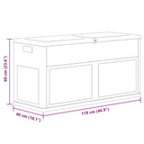 Garden Storage Box 320 L Black 45688