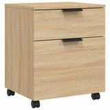 Mobile File Cabinet with Wheels Sonoma Oak 45x38x54 cm Engineered Wood 811523