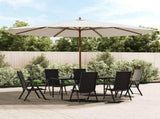 Garden Parasol with Wooden Pole Sand 400x273 cm 363175