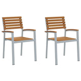 Garden Chair 2 pcs Brown 56 x 57 x 87 cm Solid Acacia Wood 4010624
