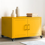 ZNTS Coffee Table Mustard Yellow 68x50x43.5 cm Steel 846689