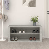Shoe Rack Concrete Grey 100x35x45 cm Engineered Wood 816908