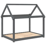 Dog Bed Grey 111x80x100 cm Solid Wood Pine 822219