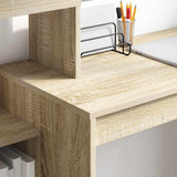 Desk with Shelf Sonoma Oak 100 x 40 x 90 cm Engineered Wood 869316