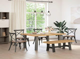 Dining Bench NOAIN 120 x 41 x 45 cm Solid Pine Wood Natural 42020925